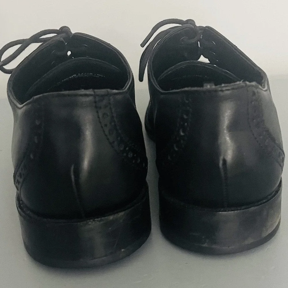 Florsheim Cap Toe Oxford Mens Size 10.5 D Black Leather Dress Shoes Brogue